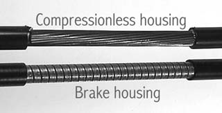 compressionless brake housing